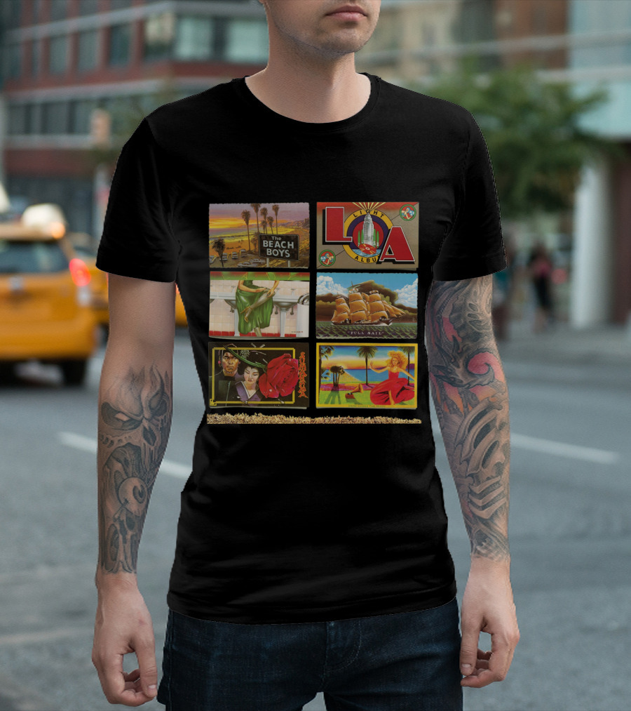 The Beach Boys L.a. Album Full Sail Retro Artwork T-Shirt