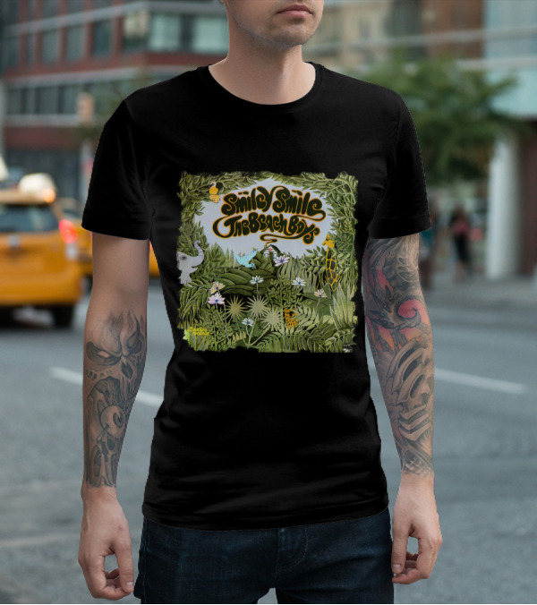 Smile Smile The Beach Boys Jungle Animals Jungle Scene T-Shirt