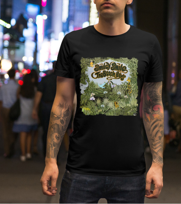 Smile Smile The Beach Boys Jungle Animals Jungle Scene T-Shirt