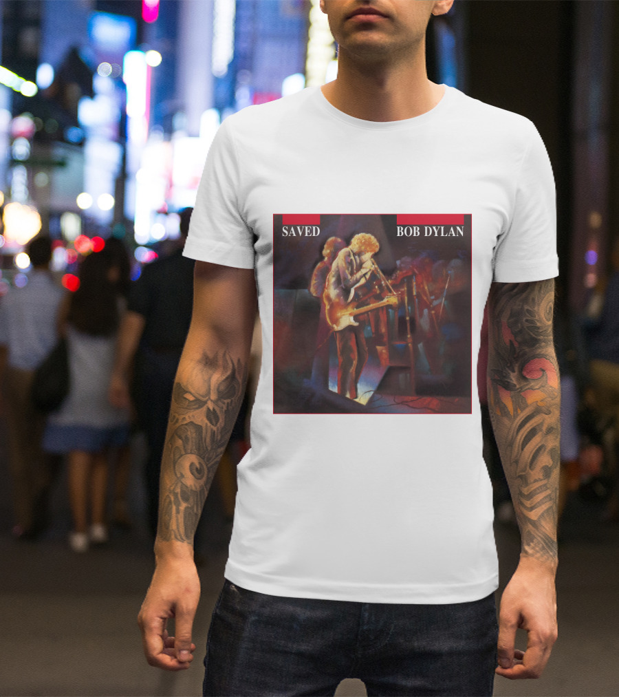Bob Dylan Saved Live Performance Artwork T-Shirt
