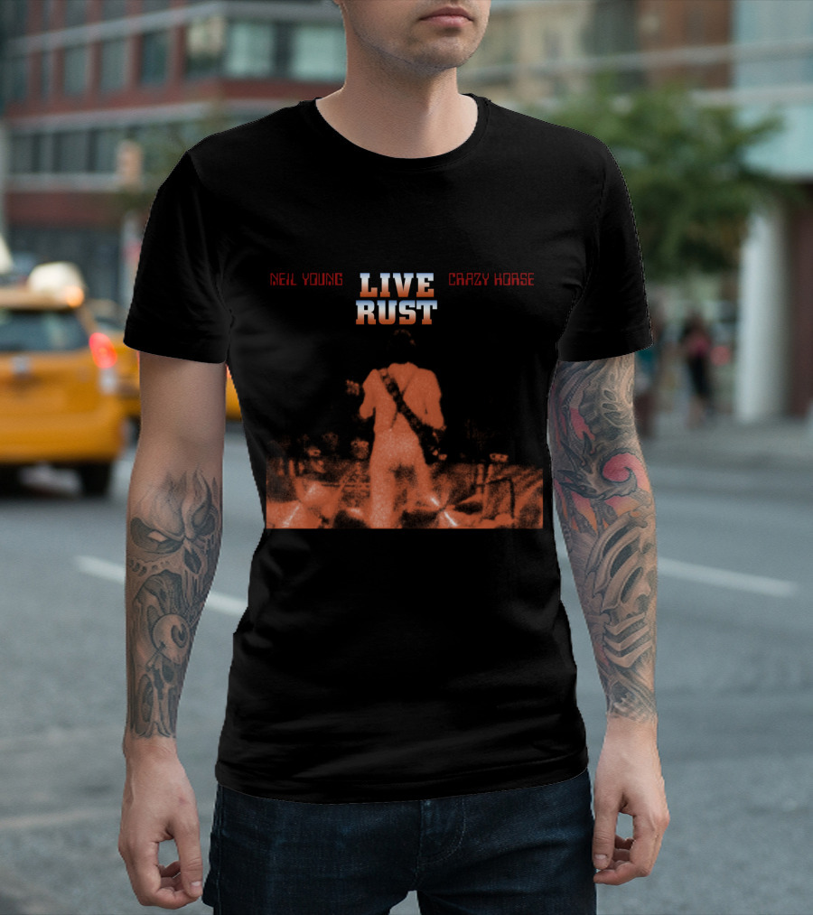Neil Young Live Rust Crazy Horse Backstage Performance 1978 T-Shirt