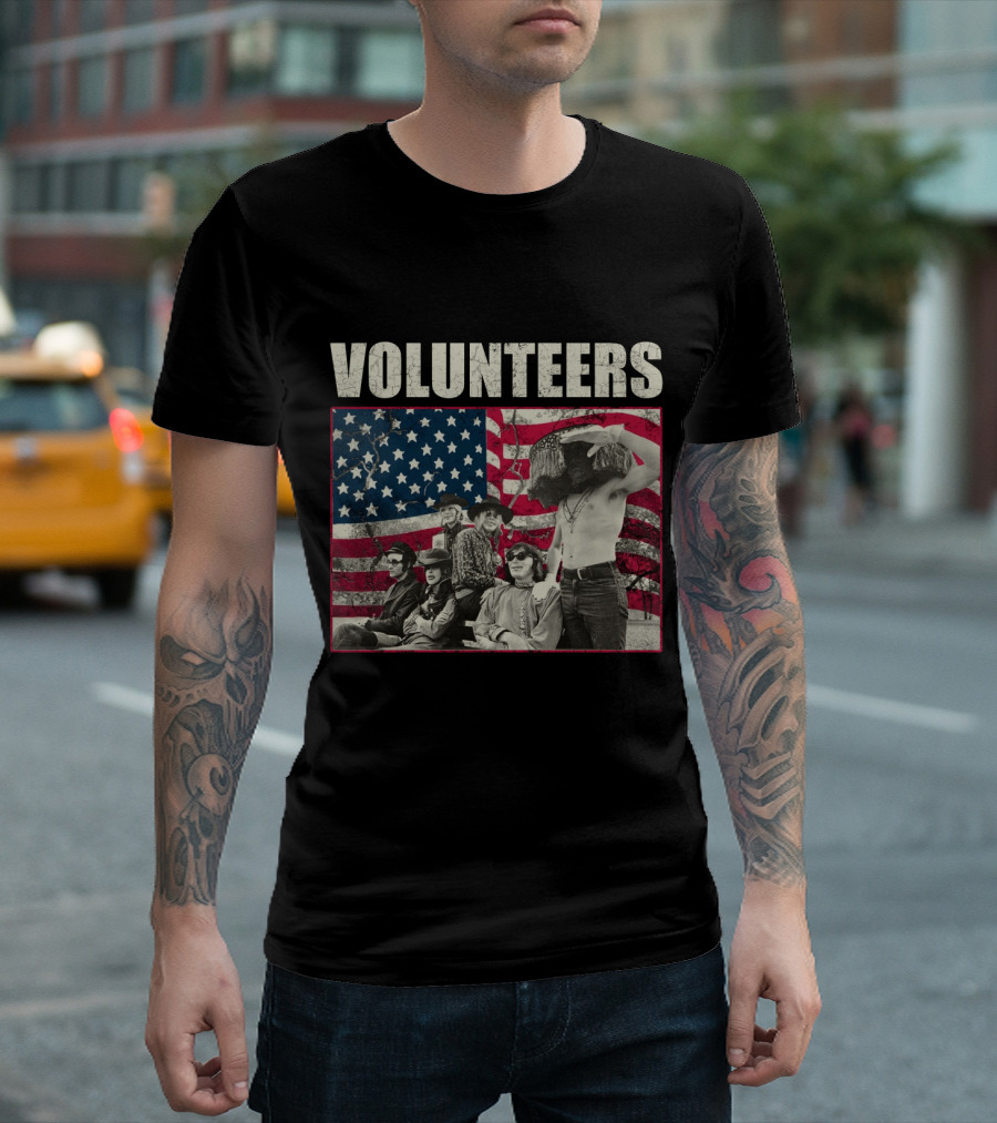 Volunteers Jefferson Airplane American Flag Band Photo T-Shirt