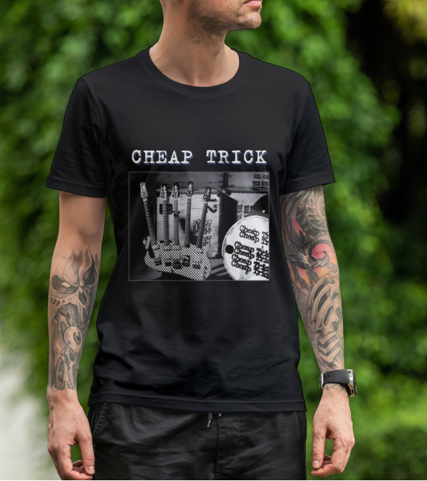 Cheap Trick Guitar And Drum Set T-Shirt