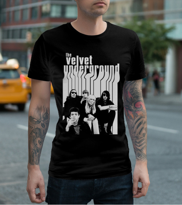 The Velvet Underground Band Members Black And White Photo T-Shirt
