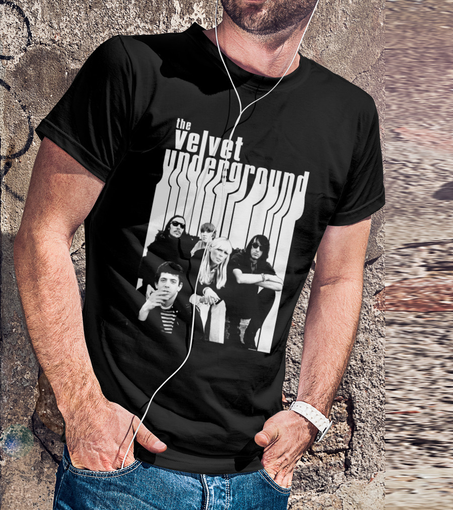 The Velvet Underground Band Members Black And White Photo T-Shirt