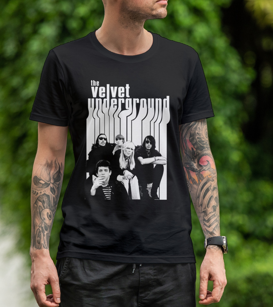 The Velvet Underground Band Members Black And White Photo T-Shirt