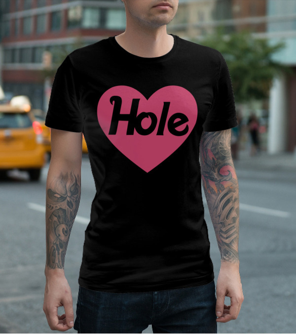 Hole Heart Logo Pink T-Shirt