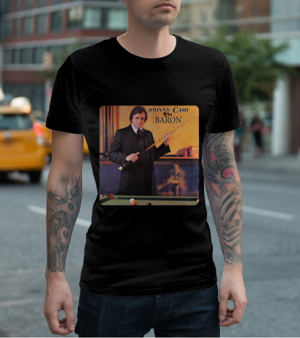 Johnny Cash The Baron Billiards Album Cover T-Shirt