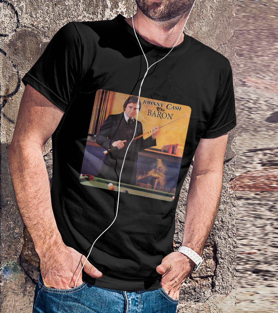 Johnny Cash The Baron Billiards Album Cover T-Shirt