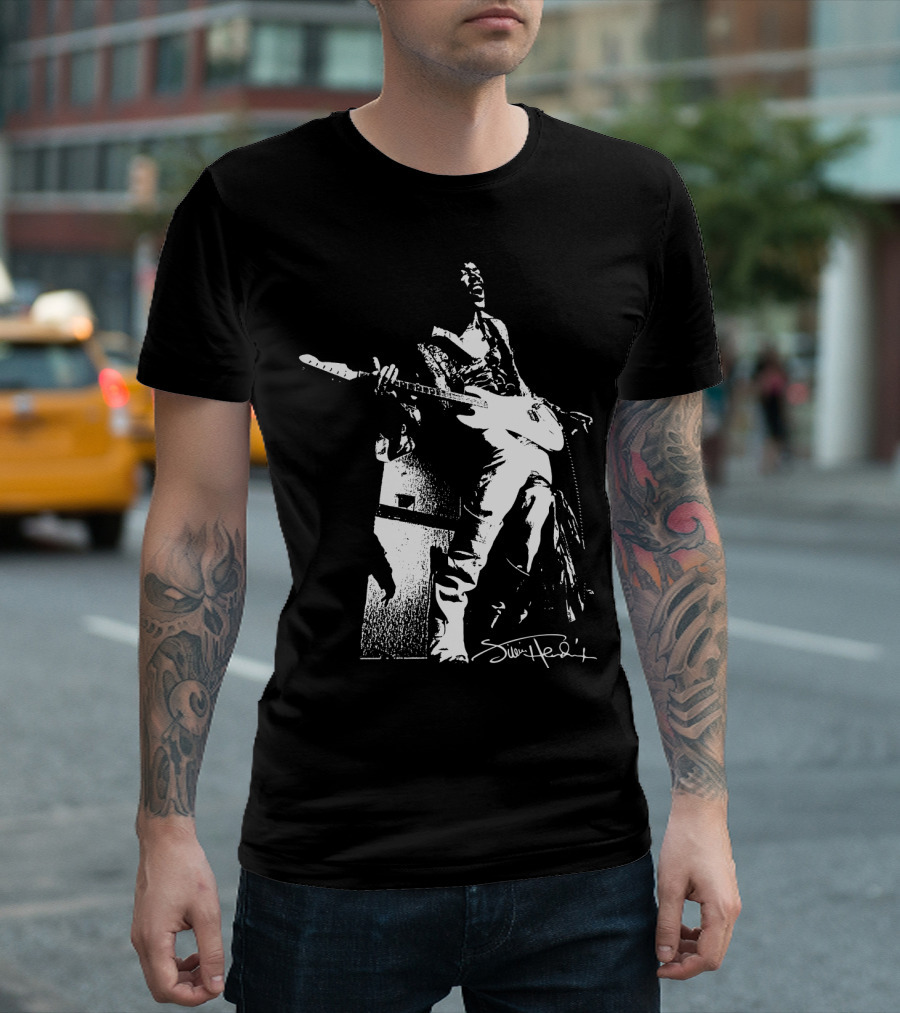 Jimi Hendrix Signature Electric Guitar Performance T-Shirt