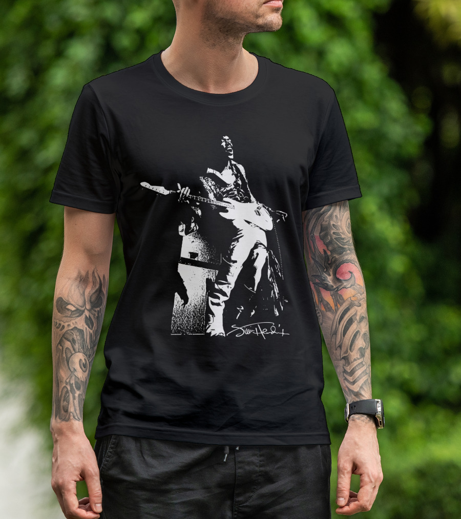 Jimi Hendrix Signature Electric Guitar Performance T-Shirt