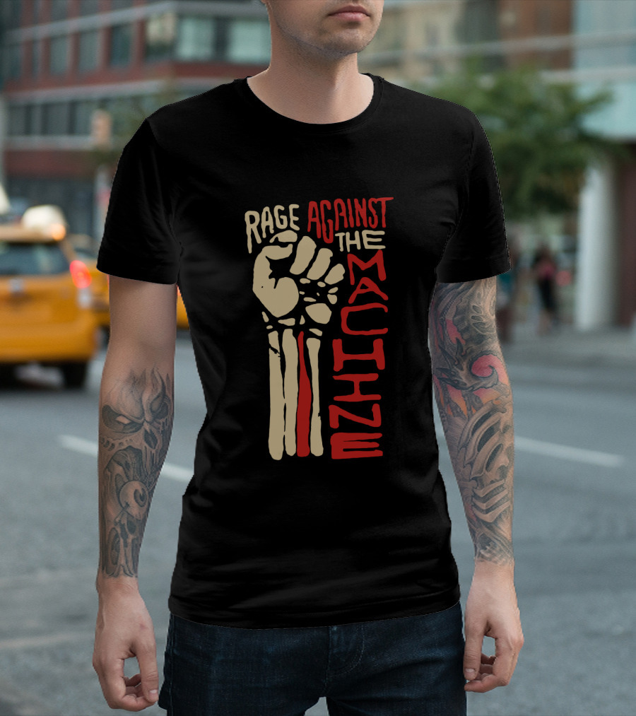 Rage Against The Machine Fist Skeleton T-Shirt
