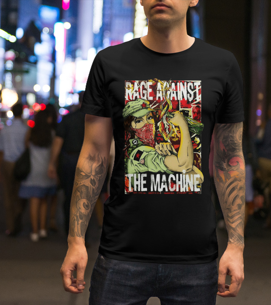Rage Against The Machine Revolutionary Poster Style Artwork T-Shirt