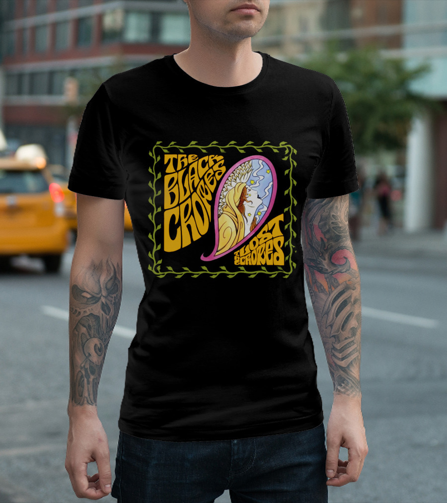 The Black Crowes Lost Crowes Psychedelic Angel Art T-Shirt