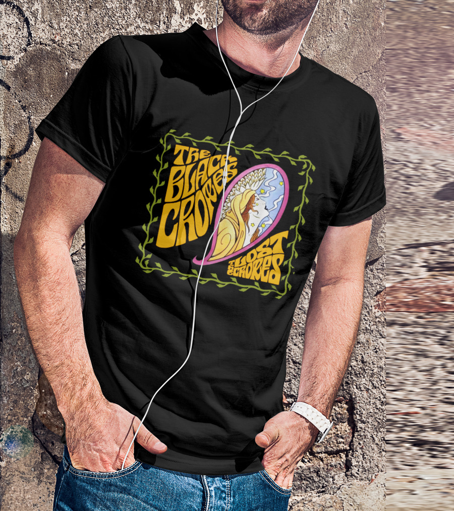 The Black Crowes Lost Crowes Psychedelic Angel Art T-Shirt