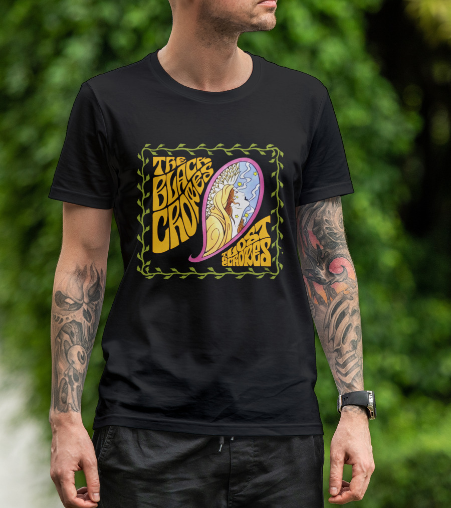 The Black Crowes Lost Crowes Psychedelic Angel Art T-Shirt