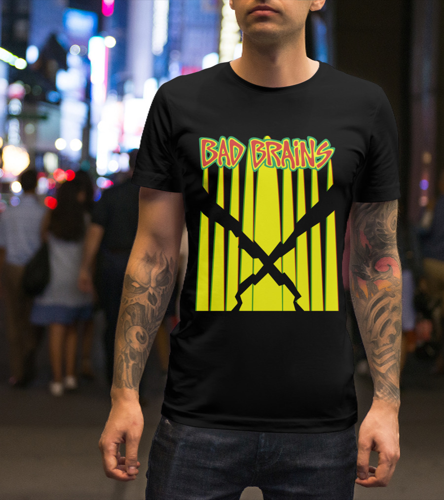 Bad Brains Yellow Stripes With Red And Green T-Shirt