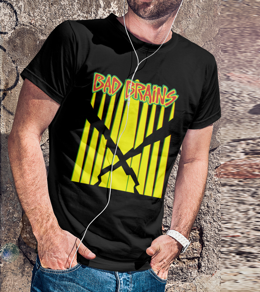 Bad Brains Yellow Stripes With Red And Green T-Shirt