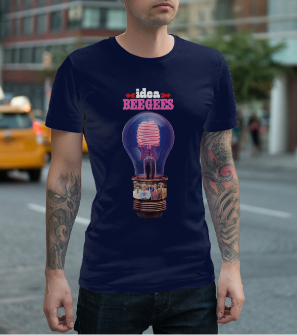 Idea Bee Gees Light Bulb Neon Photographic Group T-Shirt
