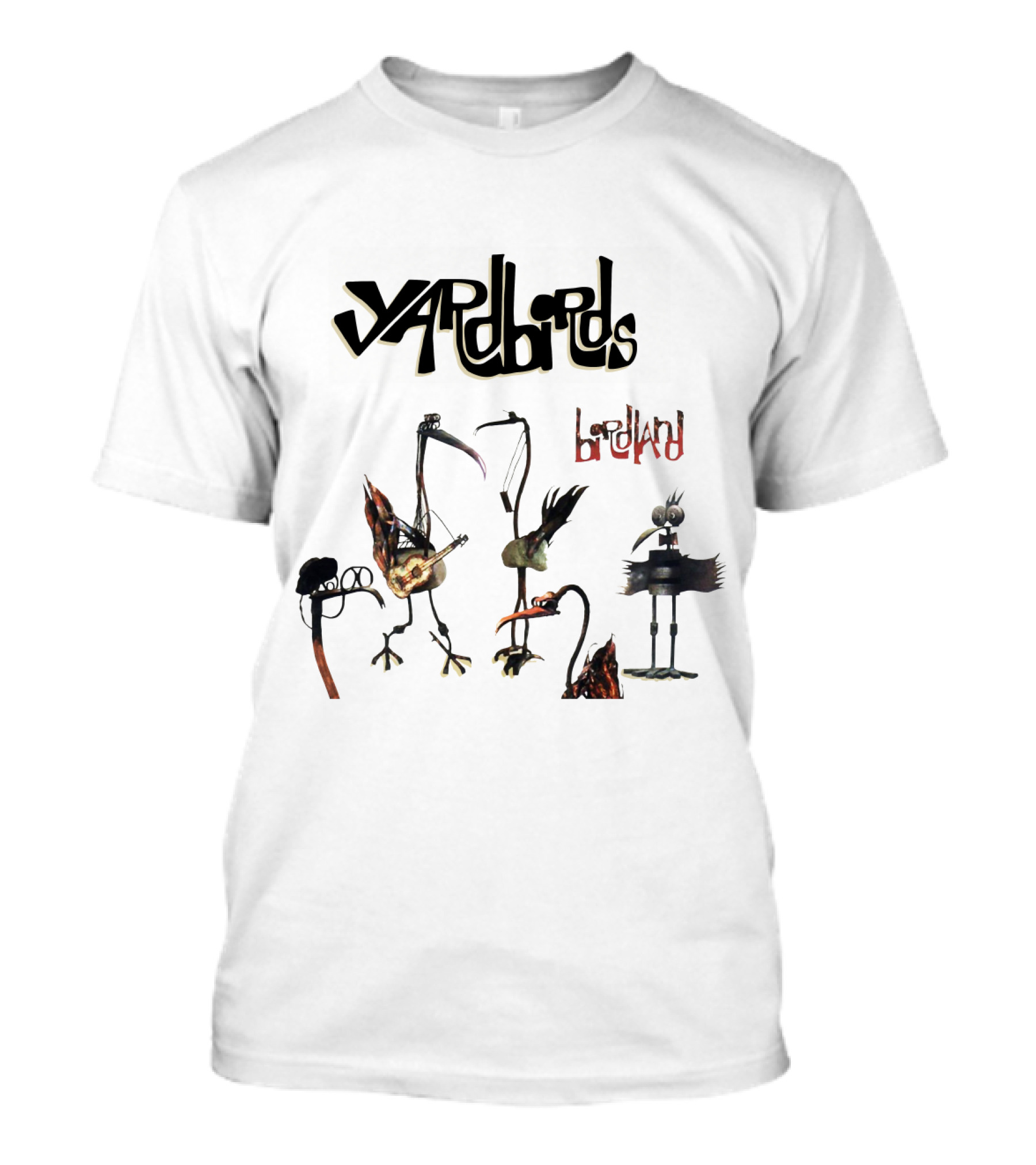Yardbirds Birdland Album Cover Art With Unique Bird Figures T-Shirt