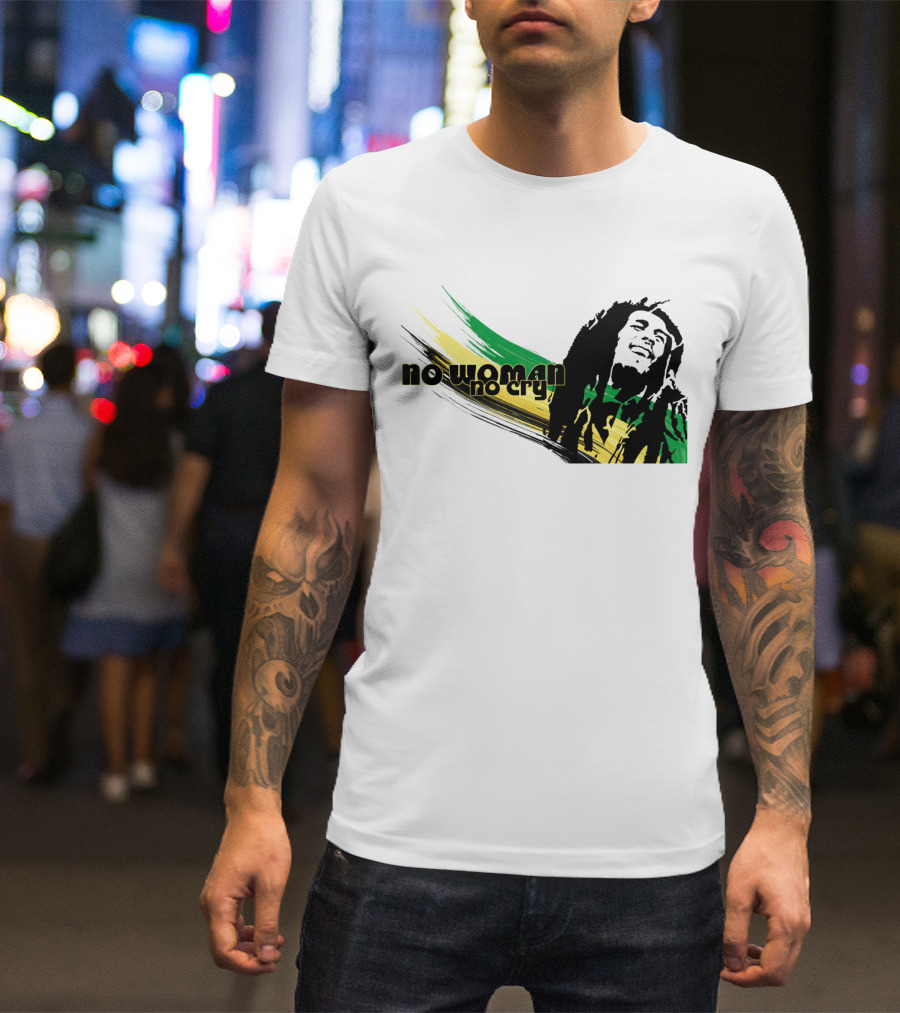 No Woman No Cry Rasta Colors T-Shirt