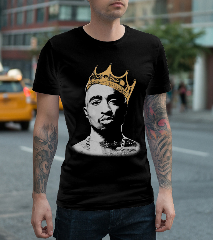 King Tupac Shakur Wearing Crown Tpsk T-Shirt