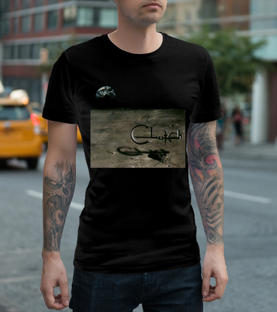 Clutch Earth Moon Landscape T-Shirt