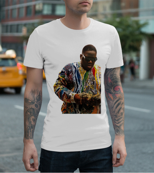 Colorful Sweater Money Counting Sunglasses T-Shirt