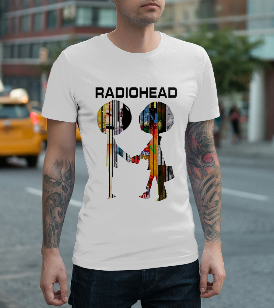 Radiohead Album Artwork Silhouettes Collage T-Shirt