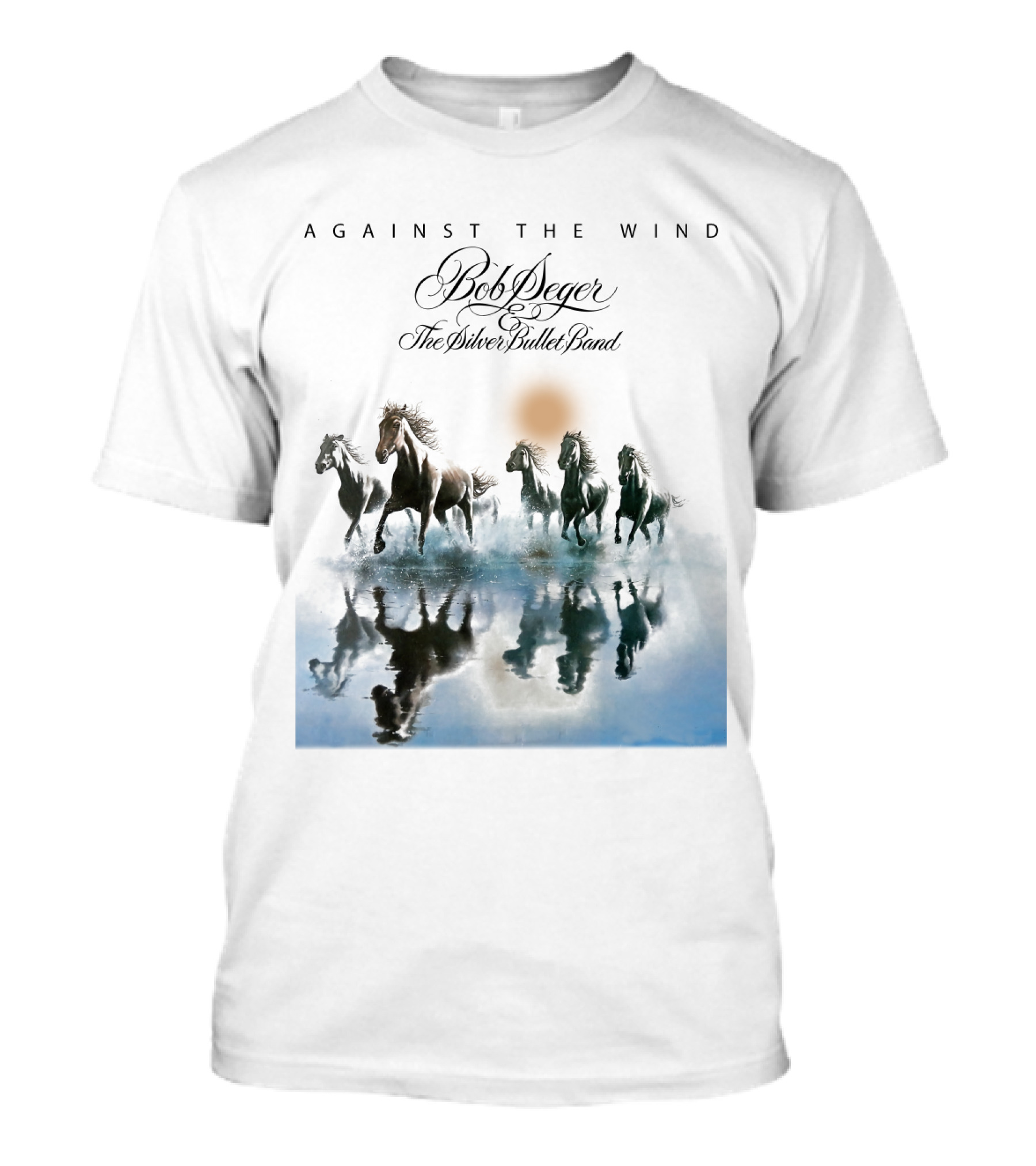 Bob Seger Against The Wind The Silver Bullet Band Horses Running T-Shirt