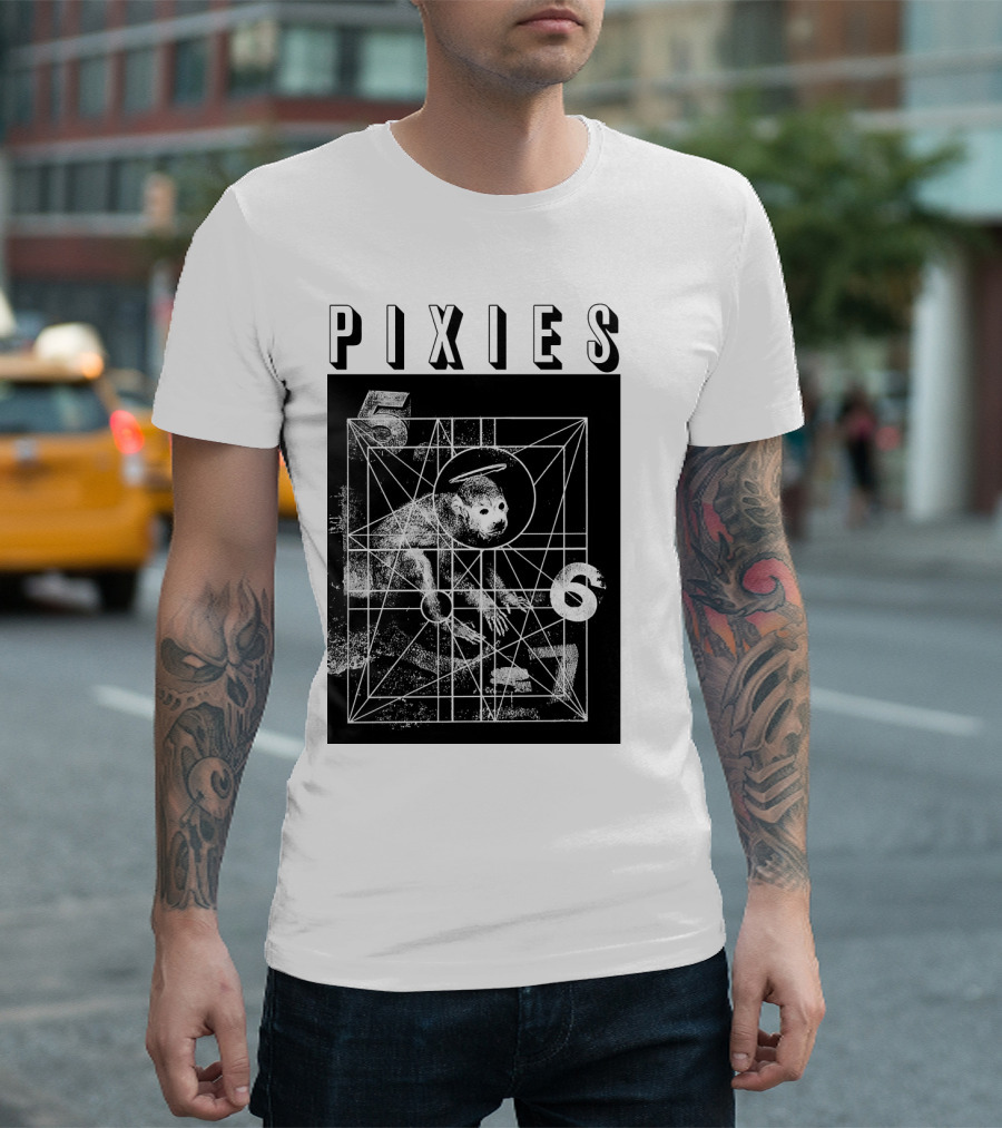 Pixies Geometric Monkey Design 567 T-Shirt