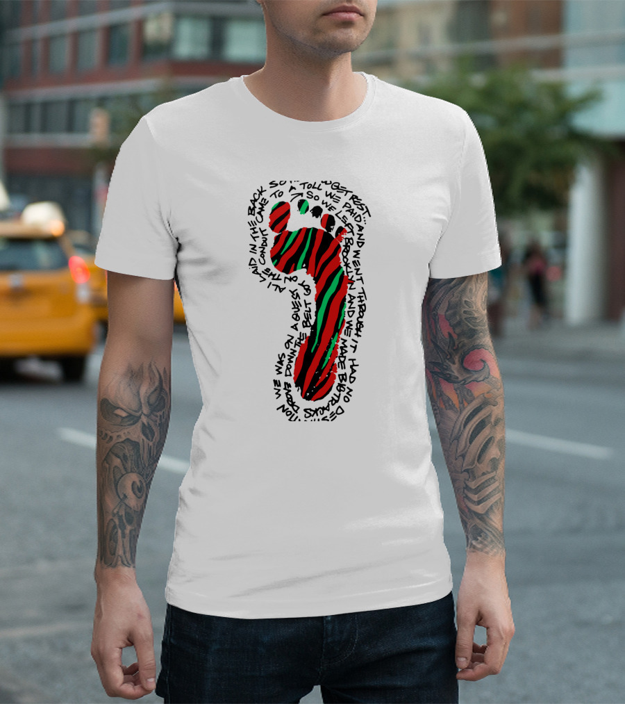 A Tribe Called Quest Footprint With Lyrics T-Shirt