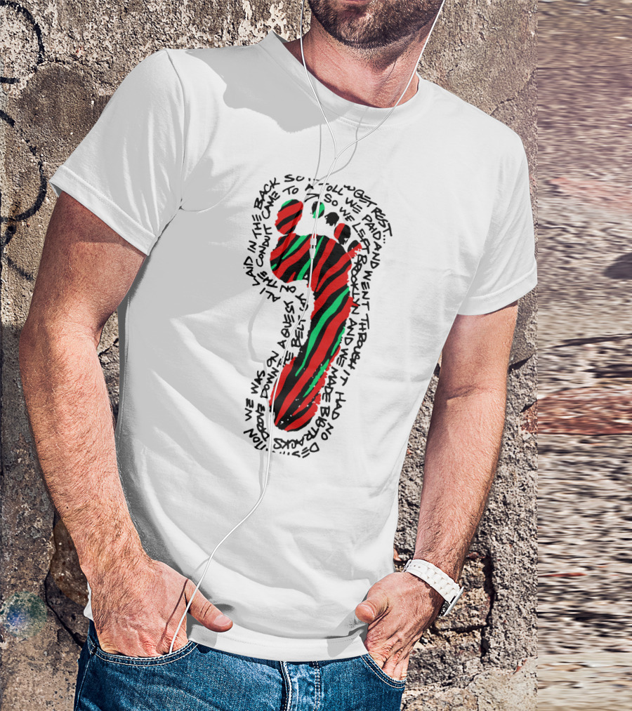 A Tribe Called Quest Footprint With Lyrics T-Shirt
