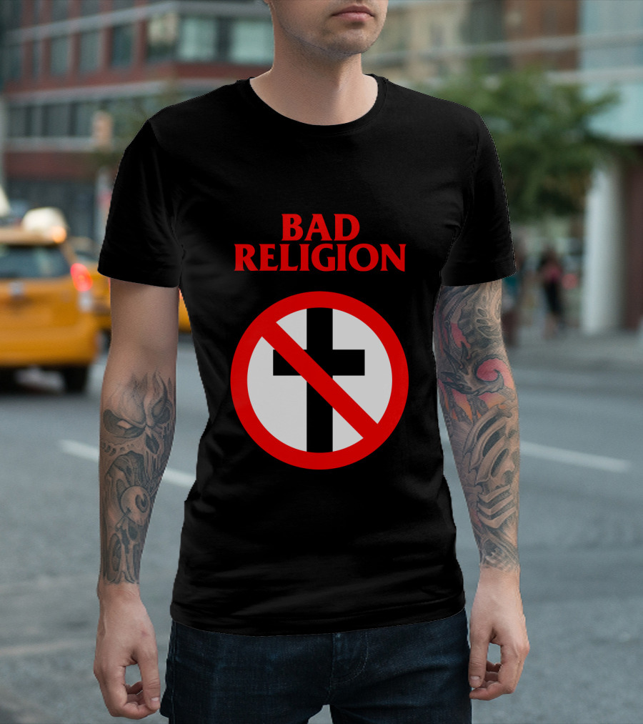 Bad Religion No Cross Symbol Iconic Punk Band T-Shirt