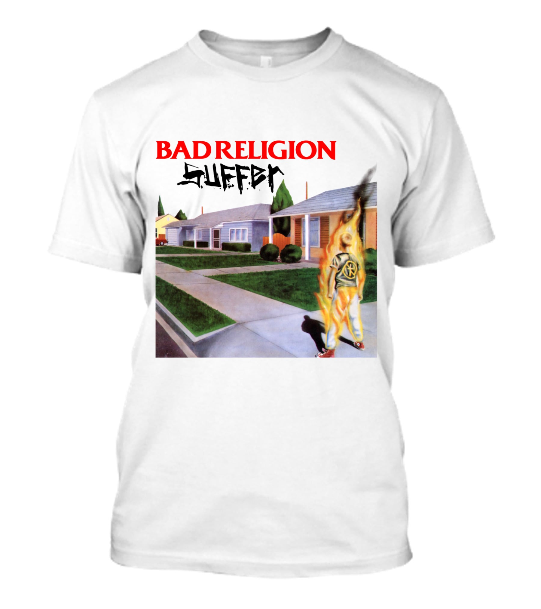 Bad Religion Suffer Flames Street Scene T-Shirt