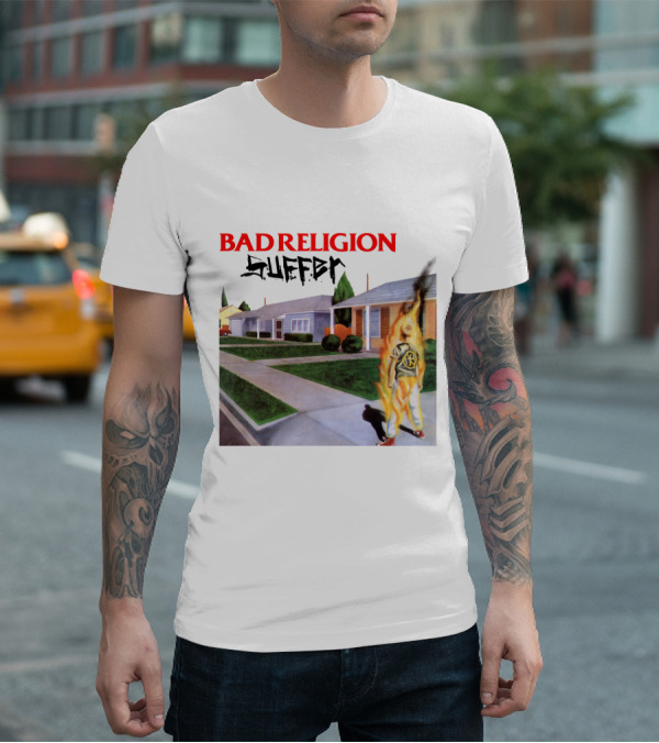 Bad Religion Suffer Flames Street Scene T-Shirt