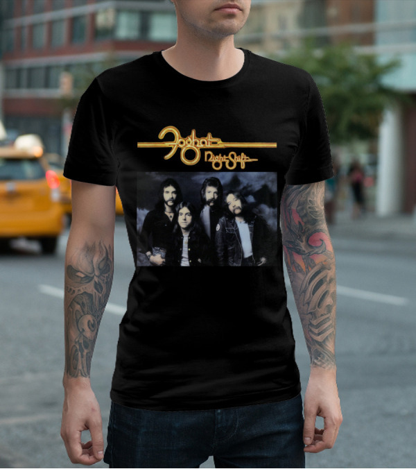 Foghat Night Shift Band Photo Album Cover T-Shirt