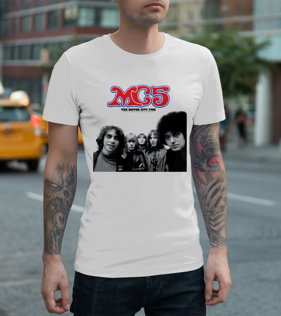 Mc5 The Motor City Five Band Retro Group Photo T-Shirt
