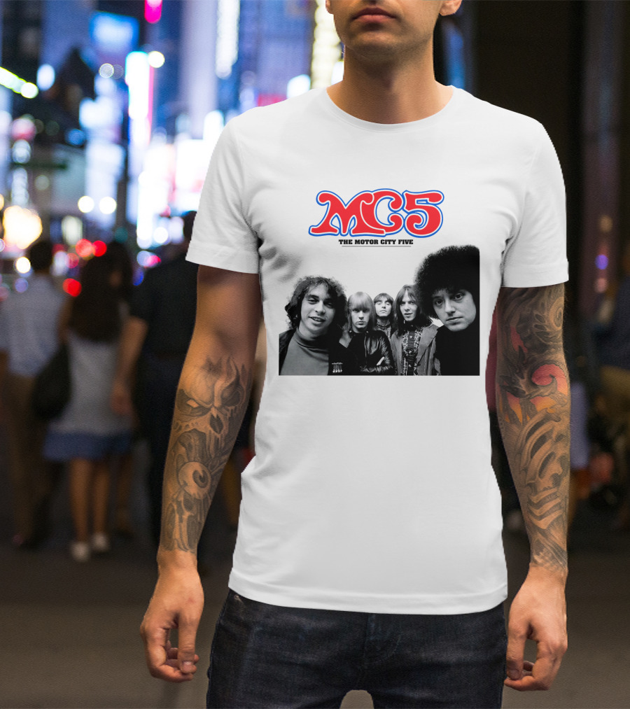 Mc5 The Motor City Five Band Retro Group Photo T-Shirt
