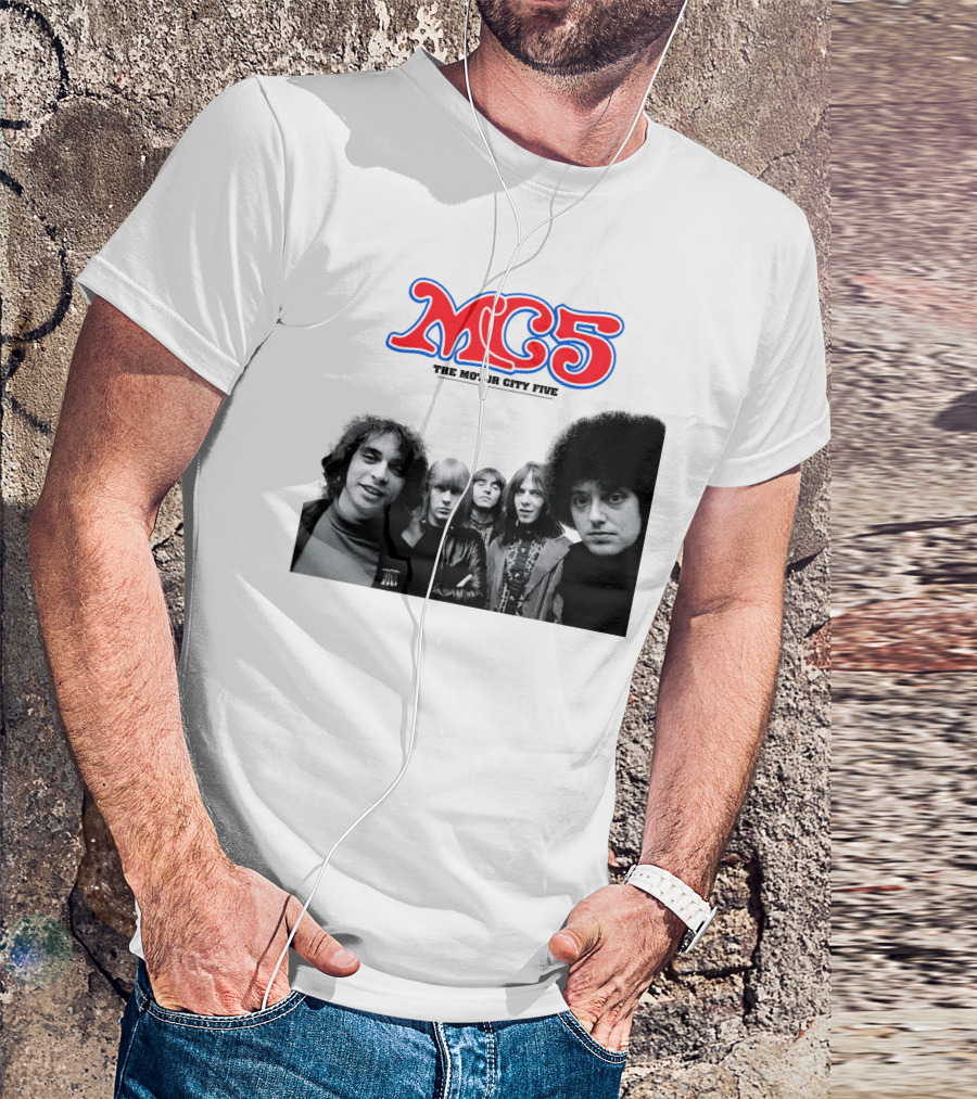 Mc5 The Motor City Five Band Retro Group Photo T-Shirt