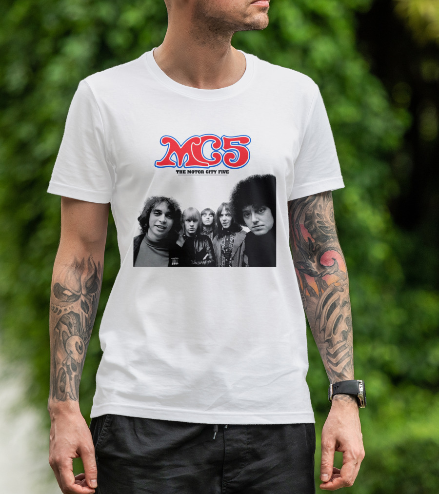 Mc5 The Motor City Five Band Retro Group Photo T-Shirt