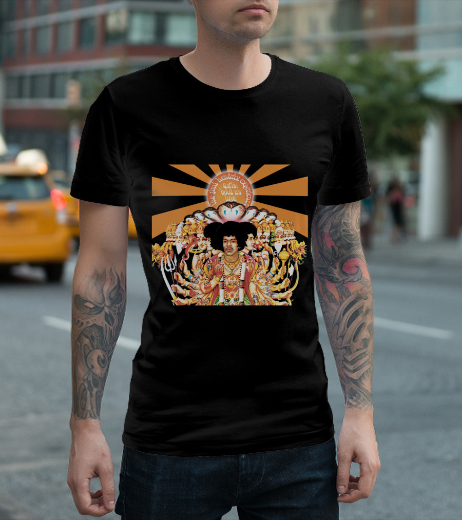 The Jimi Hendrix Experience Axis Bold As Love Psychedelic Sunburst T-Shirt