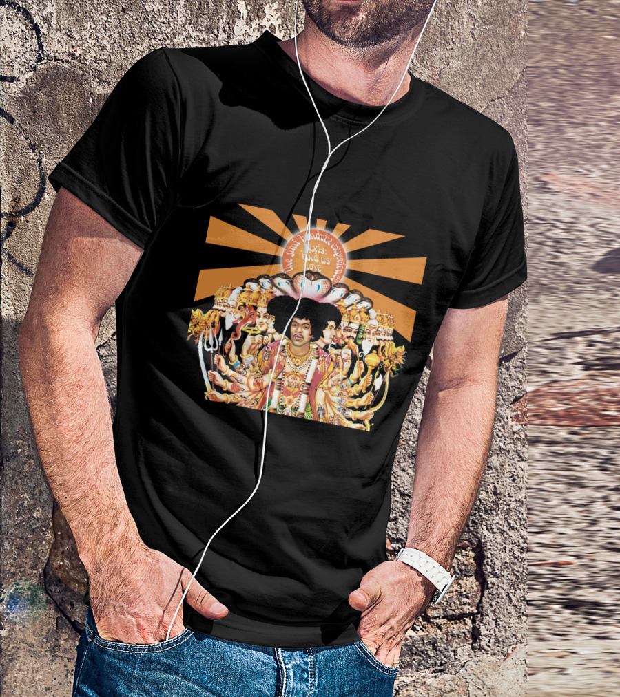 The Jimi Hendrix Experience Axis Bold As Love Psychedelic Sunburst T-Shirt