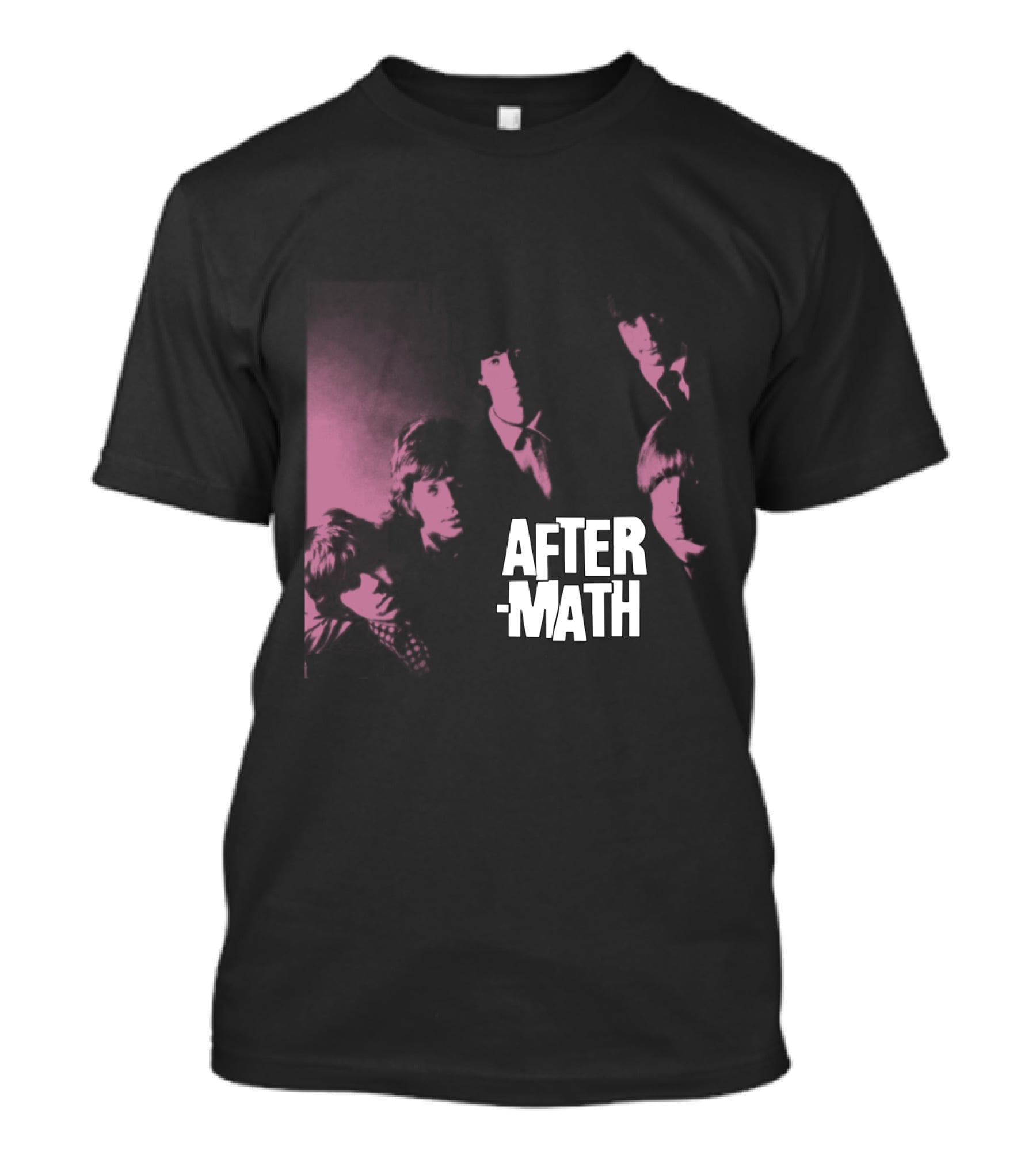 Rolling Stones Aftermath Band Photo Pink 60S Style T-Shirt