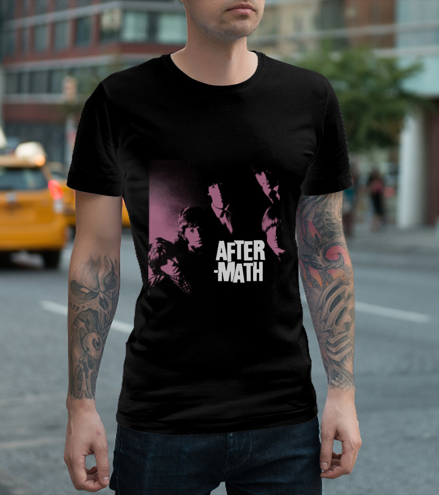 Rolling Stones Aftermath Band Photo Pink 60S Style T-Shirt