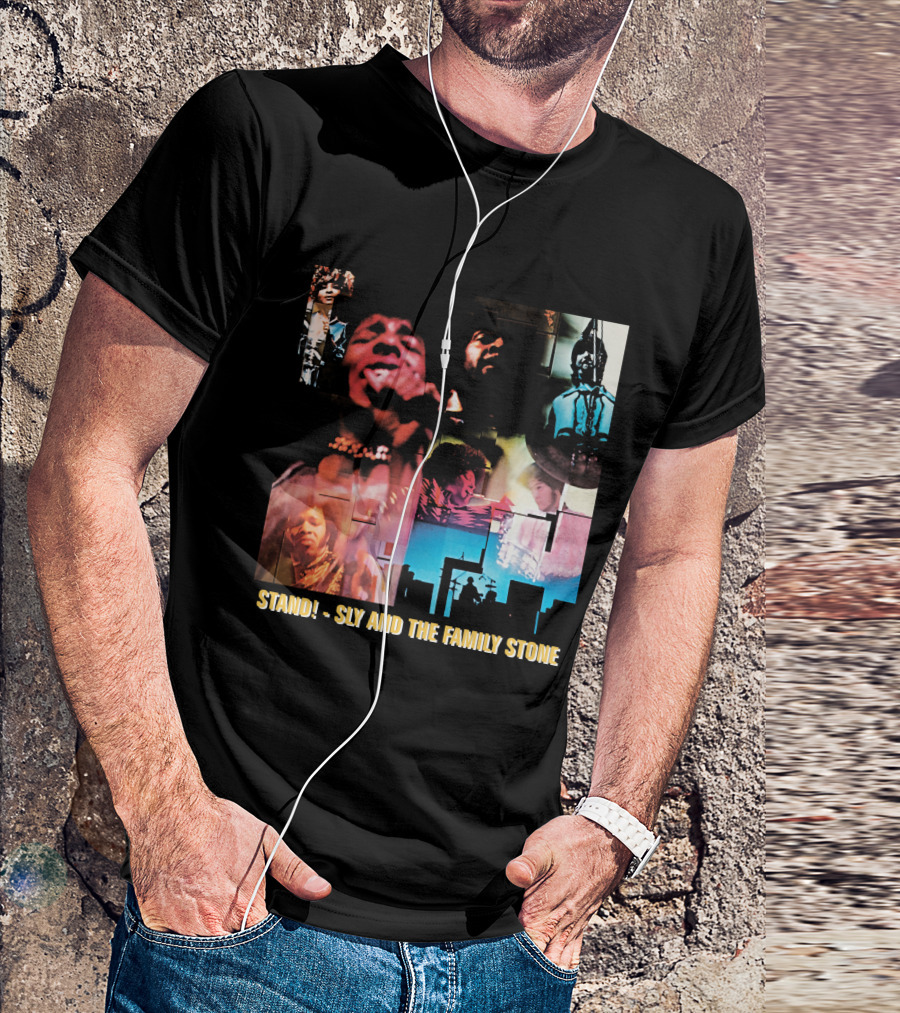 Stand Sly And The Family Stone Vintage Collage T-Shirt