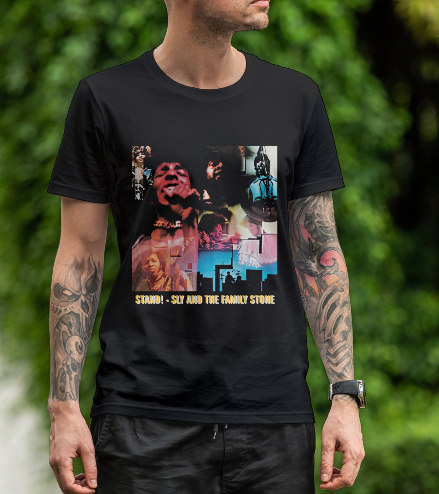 Stand Sly And The Family Stone Vintage Collage T-Shirt