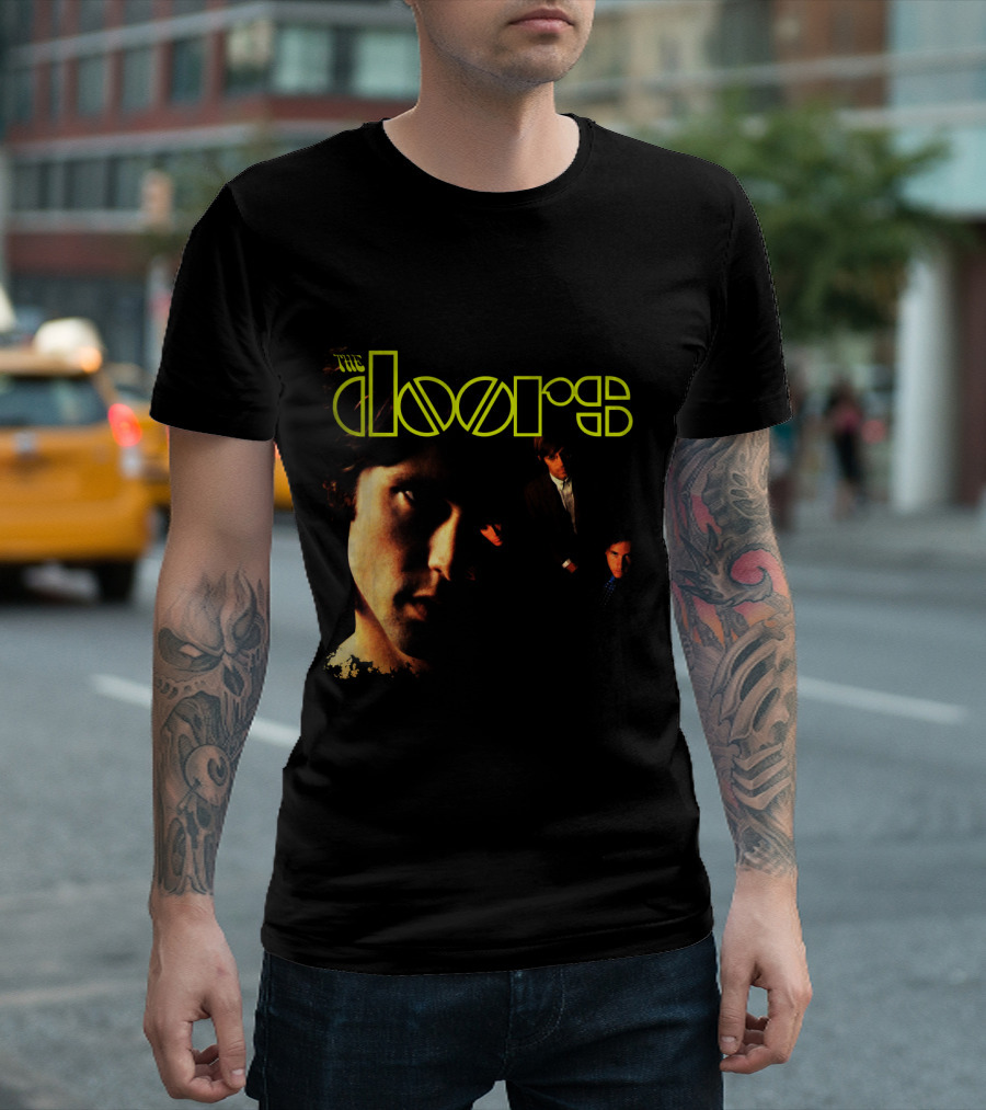 The Doors Band Members Collage in Vintage T-Shirt