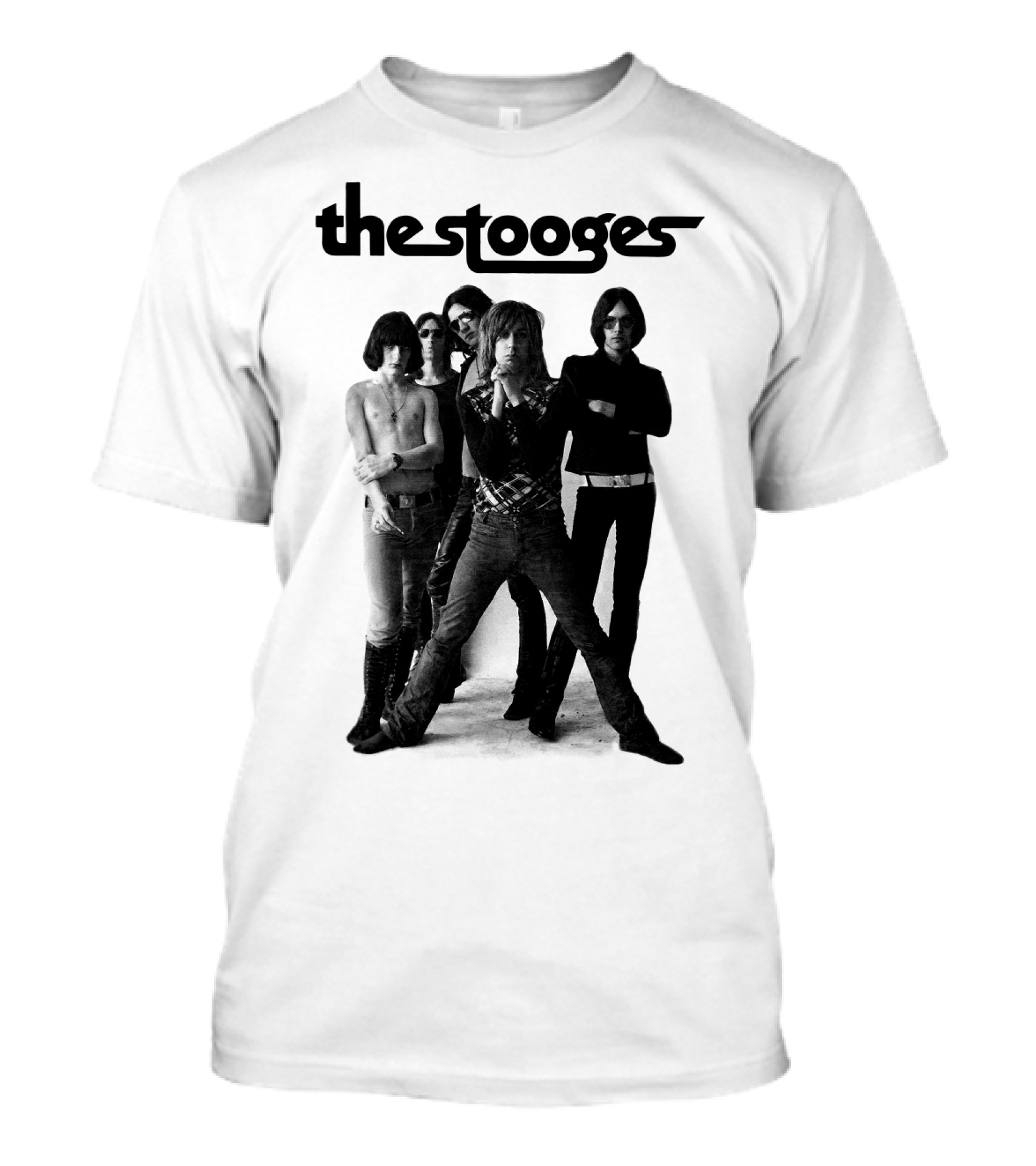 The Stooges Band Classic Black And White Photo T-Shirt