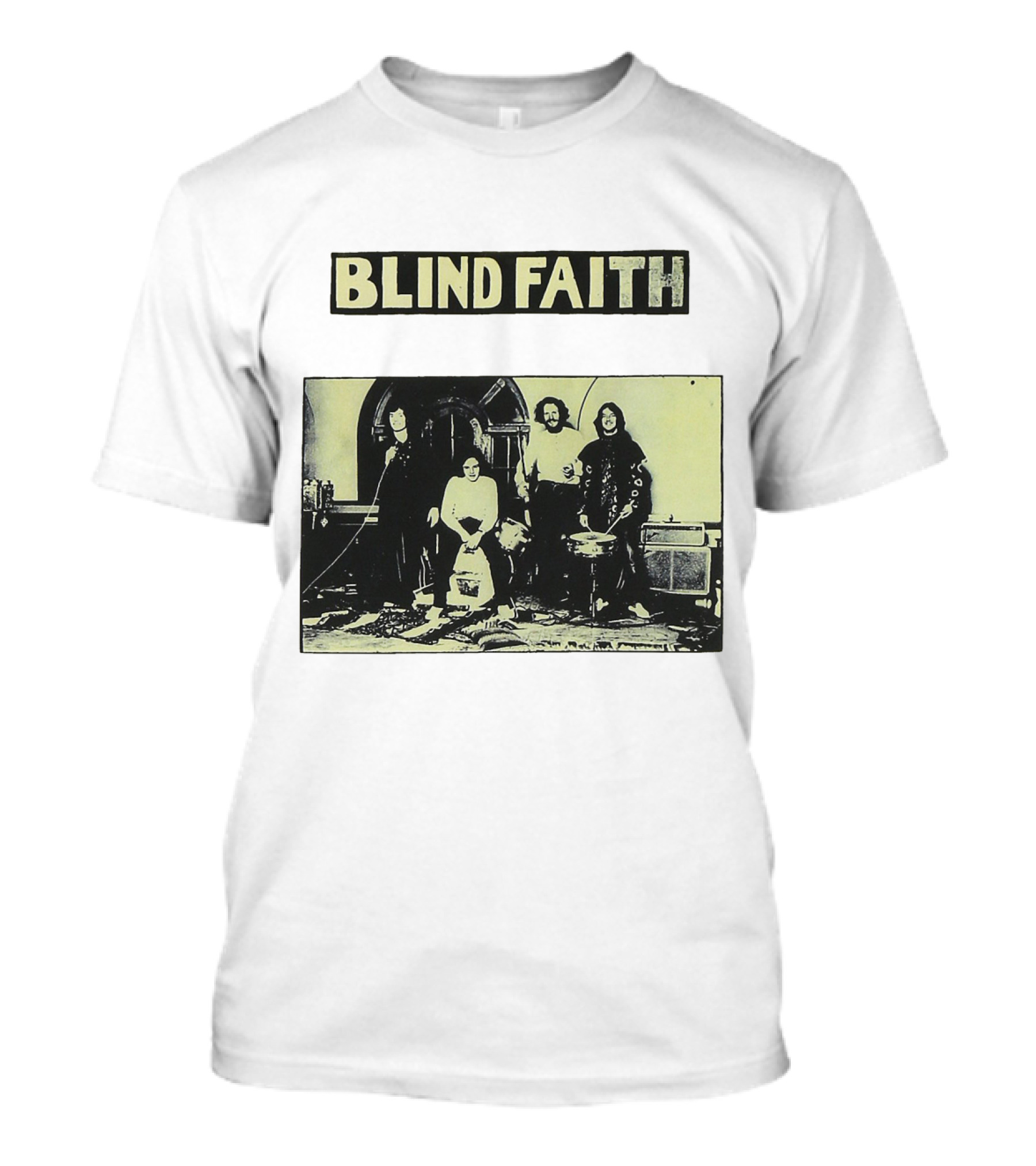 Blind Faith Band Photo Classic Black And White Image T-Shirt